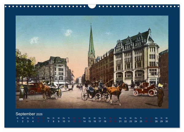 Produktbild: Lebendiges Hamburg von 1888 bis 1918 (Wandkalender 2026 DIN A3 quer), CALVENDO Monatskalender