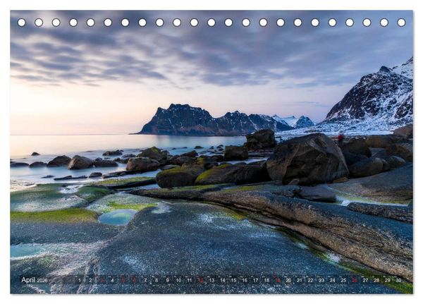 Produktbild: Lofoten - From Dusk Till Dawn (Tischkalender 2026 DIN A5 quer), CALVENDO Monatskalender