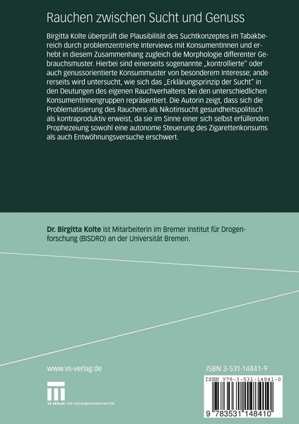 Produktbild: Rauchen zwischen Sucht und Genuss