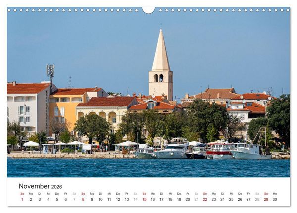 Produktbild: Porec Kalender - Die kroatische Stadt an der Adria (Wandkalender 2026 DIN A3 quer), CALVENDO Monatskalender