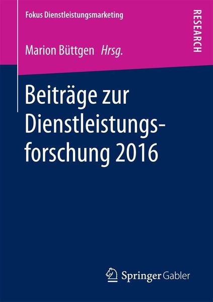 Produktbild: Beitr&auml;ge zur Dienstleistungsforschung 2016
