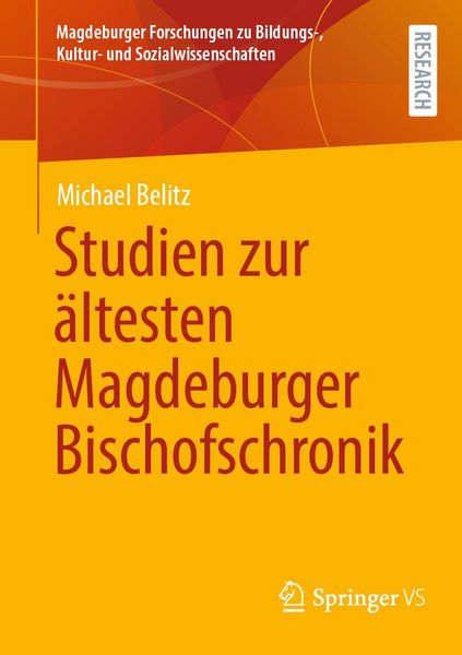 Produktbild: Studien zur &auml;ltesten Magdeburger Bischofschronik