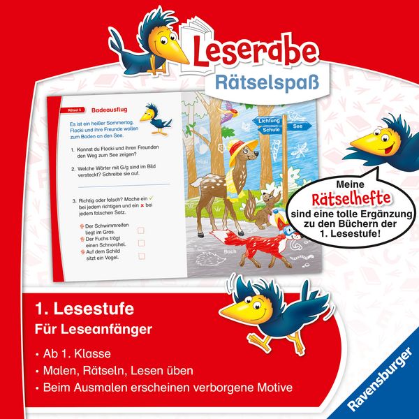 Produktbild: Leserabe R&auml;tselspa&szlig; - Zauber-Malr&auml;tsel zum Lesenlernen: Im Wald (1. Lesestufe)