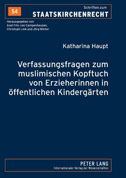 Produktbild: Verfassungsfragen zum muslimischen Kopftuch von Erzieherinnen in &ouml;ffentlichen Kinderg&auml;rten