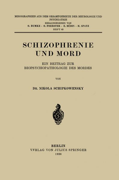 Produktbild: Schizophrenie und Mord