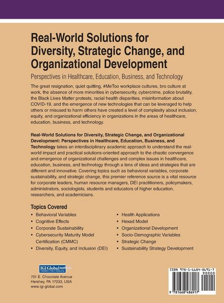 Produktbild: Real-World Solutions for Diversity, Strategic Change, and Organizational Development: Perspectives in Healthcare, Education, Business, and Technology