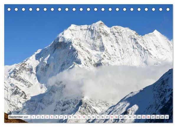 Produktbild: Der Manaslu Himal, gewaltige Bergriesen (Tischkalender 2027 DIN A5 quer), CALVENDO Monatskalender