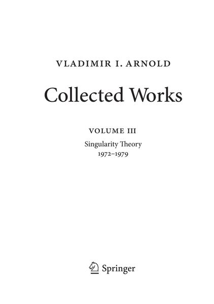 Produktbild: Vladimir Arnold &ndash; Collected Works