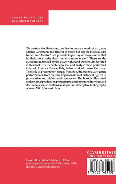 Produktbild: Staging the Holocaust