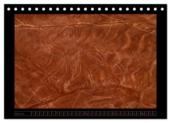 Produktbild: Die NAZCA Linien - Geheimnisvolle Figuren (Tischkalender 2026 DIN A5 quer), CALVENDO Monatskalender
