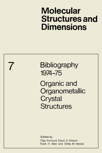 Produktbild: Bibliography 1974&ndash;75 Organic and Organometallic Crystal Structures