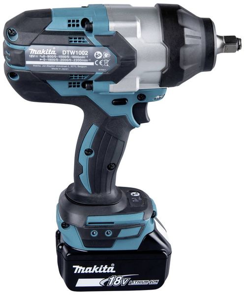 Produktbild: Makita DTW1002RTJ Akku-Schlagschrauber 1000 Nm 18V Anzahl mitgelieferte Akkus 2 5Ah