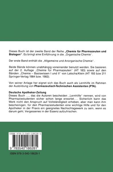 Produktbild: Chemie f&uuml;r Pharmazeuten und Biologen II. Begleittext zum Gegenstandskatalog GK1