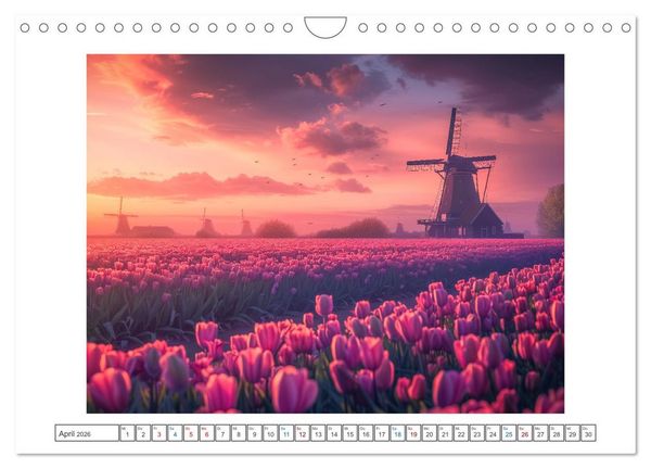 Produktbild: Im Reich der Windm&uuml;hlen (Wandkalender 2026 DIN A4 quer), CALVENDO Monatskalender