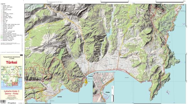 Produktbild: Lykische K&uuml;ste 3 - Demre - Finike - Lykischer Weg - Topographische Wanderkarte 1:75.000 T&uuml;rkei (Blatt 7.3)