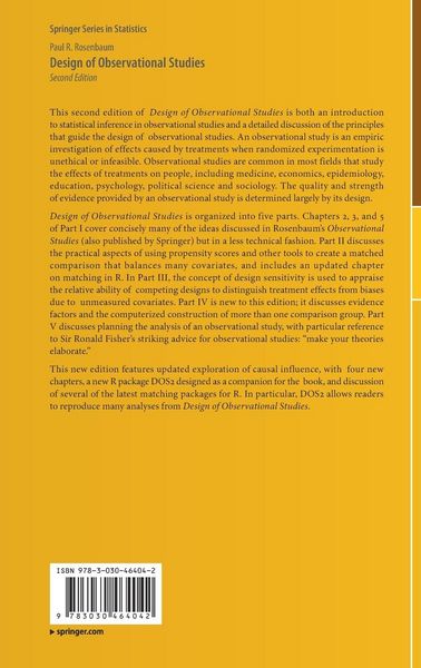 Produktbild: Design of Observational Studies