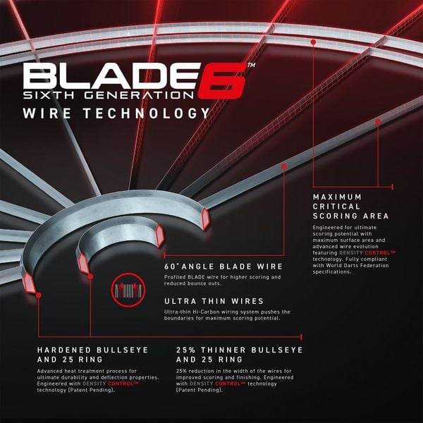 Produktbild: Winmau 3033 - Dartboard Blade 6, Dartscheibe