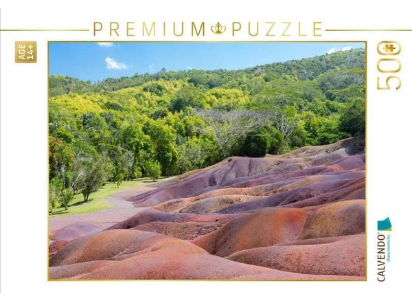 CALVENDO Puzzle Seven Colored Earth - Mauritius | 500 Teile Lege-Größe 48 × 36 cm Foto-Puzzle für Erwachsene