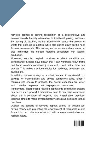 Produktbild: The Power of Recycled Asphalt: Saving Money and the Environment