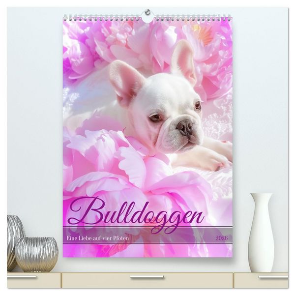 Produktbild: Bulldoggen (hochwertiger Premium Wandkalender 2026 DIN A2 hoch), Kunstdruck in Hochglanz