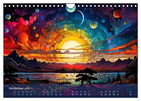 Produktbild: Vision&auml;re Leinwand: Kreative Symbole f&uuml;r Tr&auml;ume und Visionen (Wandkalender 2026 DIN A4 quer), CALVENDO Monatskalender