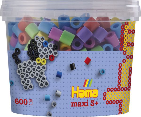 Hama Maxi Perlen Dose pastellton 600 Stück