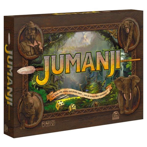 Produktbild: Spin Master Games - Jumanji - das actiongeladene Familienspiel f&uuml;r 2&ndash;4 mutige Abenteurer ab 8 Jahren