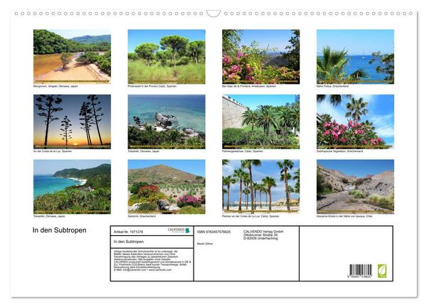 Produktbild: In den Subtropen (Wandkalender 2026 DIN A2 quer), CALVENDO Monatskalender