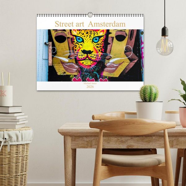 Produktbild: Street art Amsterdam Michael Jaster (Wandkalender 2026 DIN A3 quer), CALVENDO Monatskalender