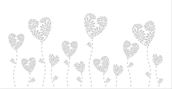 Produktbild: URSUS 5 Silhouetten-Tischlichter "Filigrano - Herzblumen", wei&szlig;