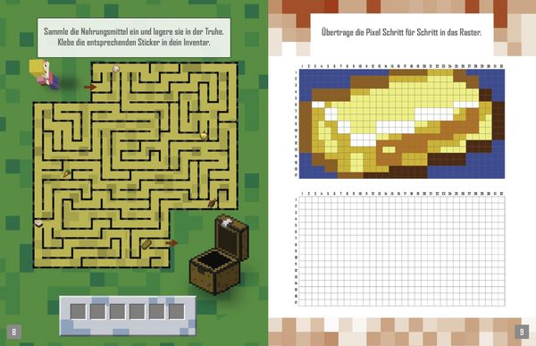 Produktbild: Pixel-Sticker f&uuml;r Minecrafter
