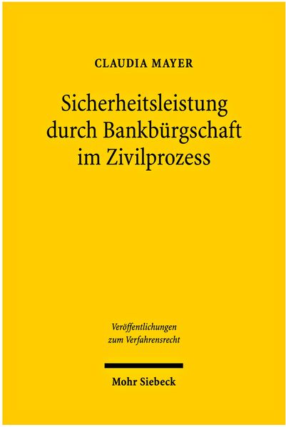 Produktbild: Sicherheitsleistung durch Bankb&uuml;rgschaft im Zivilprozess