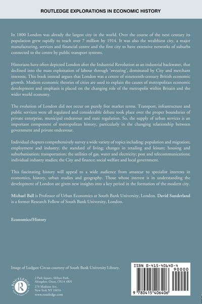 Produktbild: An Economic History of London 1800-1914