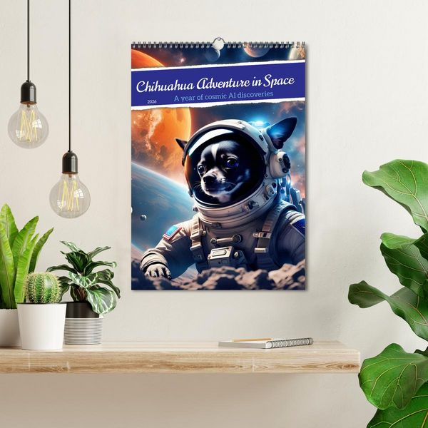 Produktbild: Chihuahua Adventure in Space (Wall Calendar 2026 DIN A3 portrait), CALVENDO 12 Month Wall Calendar