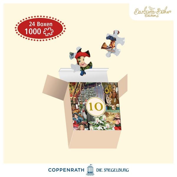 Produktbild: Puzzle-Adventskalender &ndash; Nostalgischer Weihnachtsmarkt
