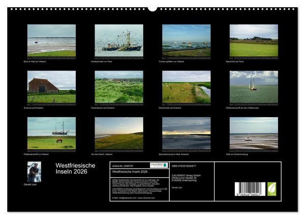 Produktbild: Westfriesische Inseln 2026 (hochwertiger Premium Wandkalender 2026 DIN A2 quer), Kunstdruck in Hochglanz