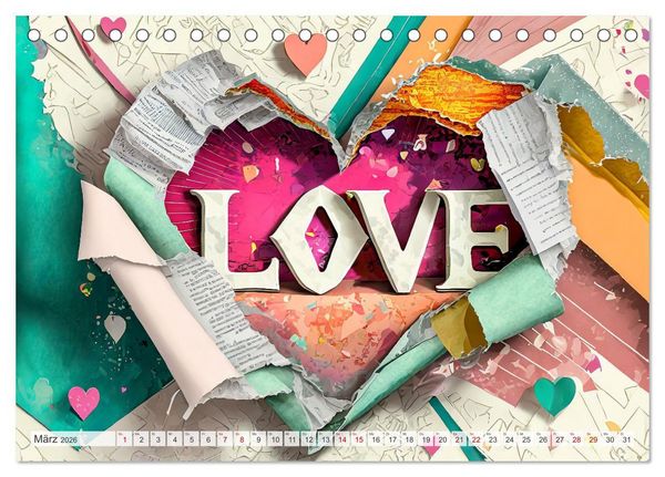 Produktbild: Ein ganzes Jahr voller Liebe (Tischkalender 2026 DIN A5 quer), CALVENDO Monatskalender