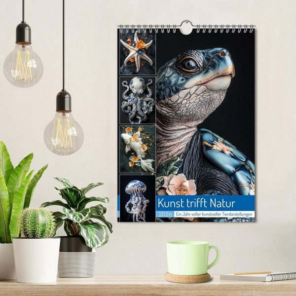 Produktbild: Kunst trifft Natur (Wandkalender 2026 DIN A4 hoch), CALVENDO Monatskalender