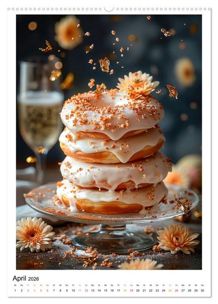 Produktbild: Donuts f&uuml;r Gourmets (Wandkalender 2026 DIN A2 hoch), CALVENDO Monatskalender