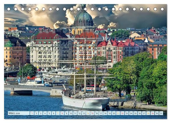 Produktbild: Stockholm - Venedig des Nordens (Tischkalender 2026 DIN A5 quer), CALVENDO Monatskalender