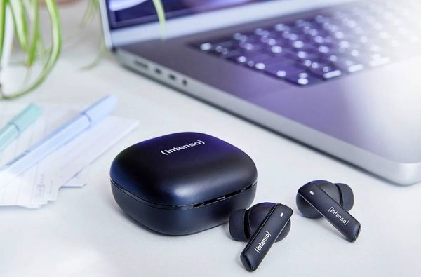 Produktbild: Intenso Buds Pro T500HAE schwarz In Ear Kopfh&ouml;rer Bluetooth&reg; Schwarz Noise Cancelling Wasserabweisend Handy