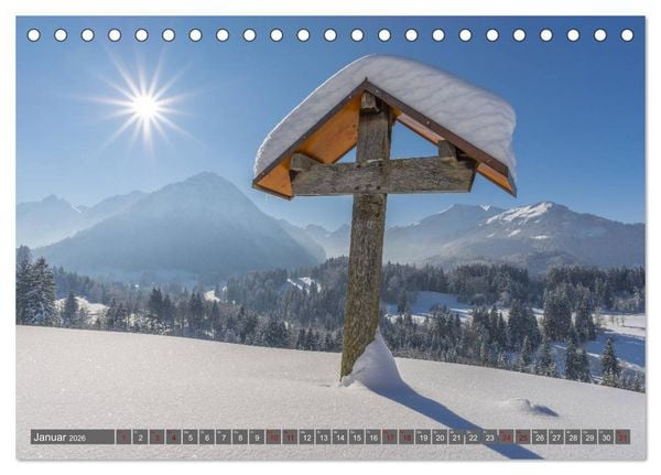 Produktbild: Sch&ouml;ne Wanderungen um Oberstdorf (Tischkalender 2026 DIN A5 quer), CALVENDO Monatskalender