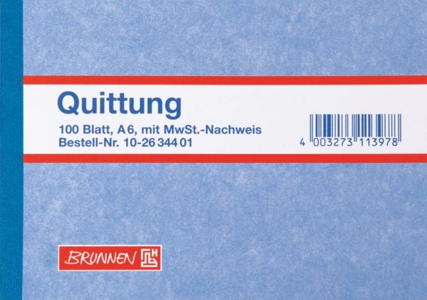 Produktbild: Quittungen | A6 quer, 100 Blatt