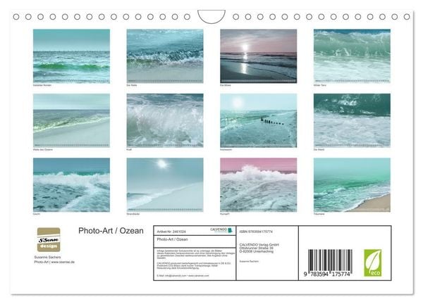 Produktbild: Photo-Art / Ozean (Wandkalender 2027 DIN A4 quer), CALVENDO Monatskalender