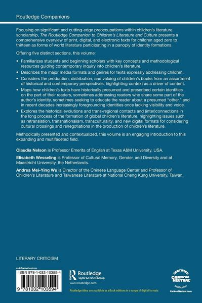 Produktbild: The Routledge Companion to Children's Literature and Culture