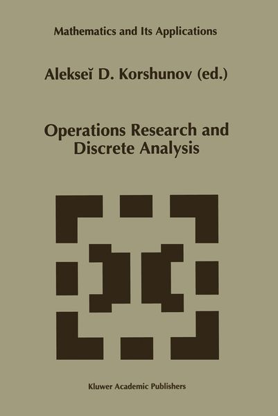 Produktbild: Operations Research and Discrete Analysis