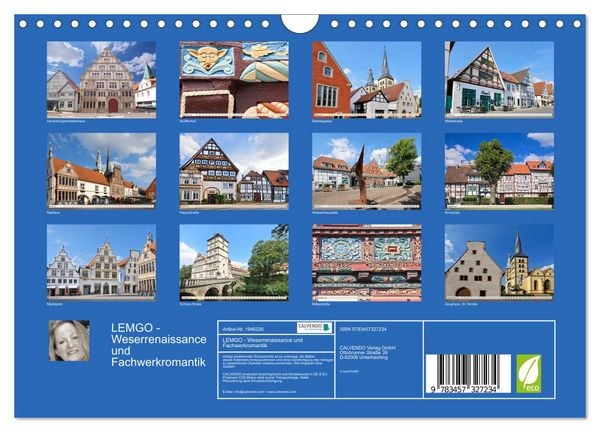 Produktbild: LEMGO - Weserrenaissance und Fachwerkromantik (Wandkalender 2026 DIN A4 quer), CALVENDO Monatskalender