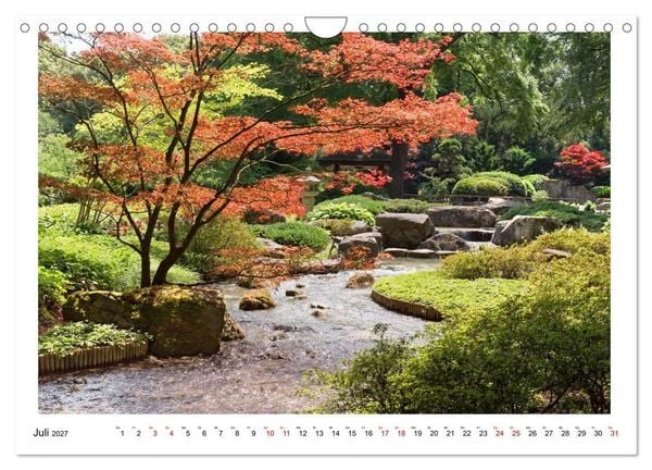 Produktbild: Japanische G&auml;rten in Deutschland (Wandkalender 2027 DIN A4 quer), CALVENDO Monatskalender