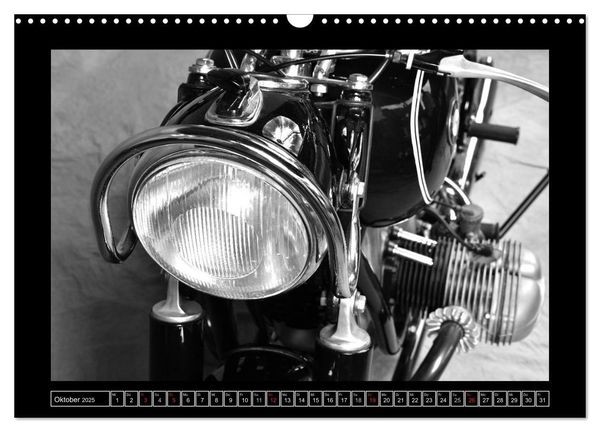 Produktbild: BMW R69S in schwarzweiss (Wandkalender 2025 DIN A3 quer), CALVENDO Monatskalender