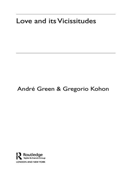 Produktbild: Love and its Vicissitudes